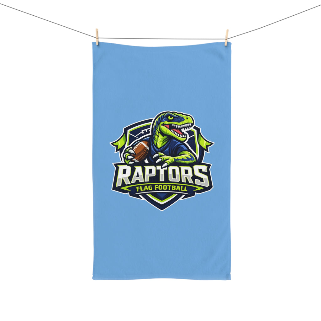 Raptors Flag Football Hand Towel – Dino Mascot Sports Team Towel
