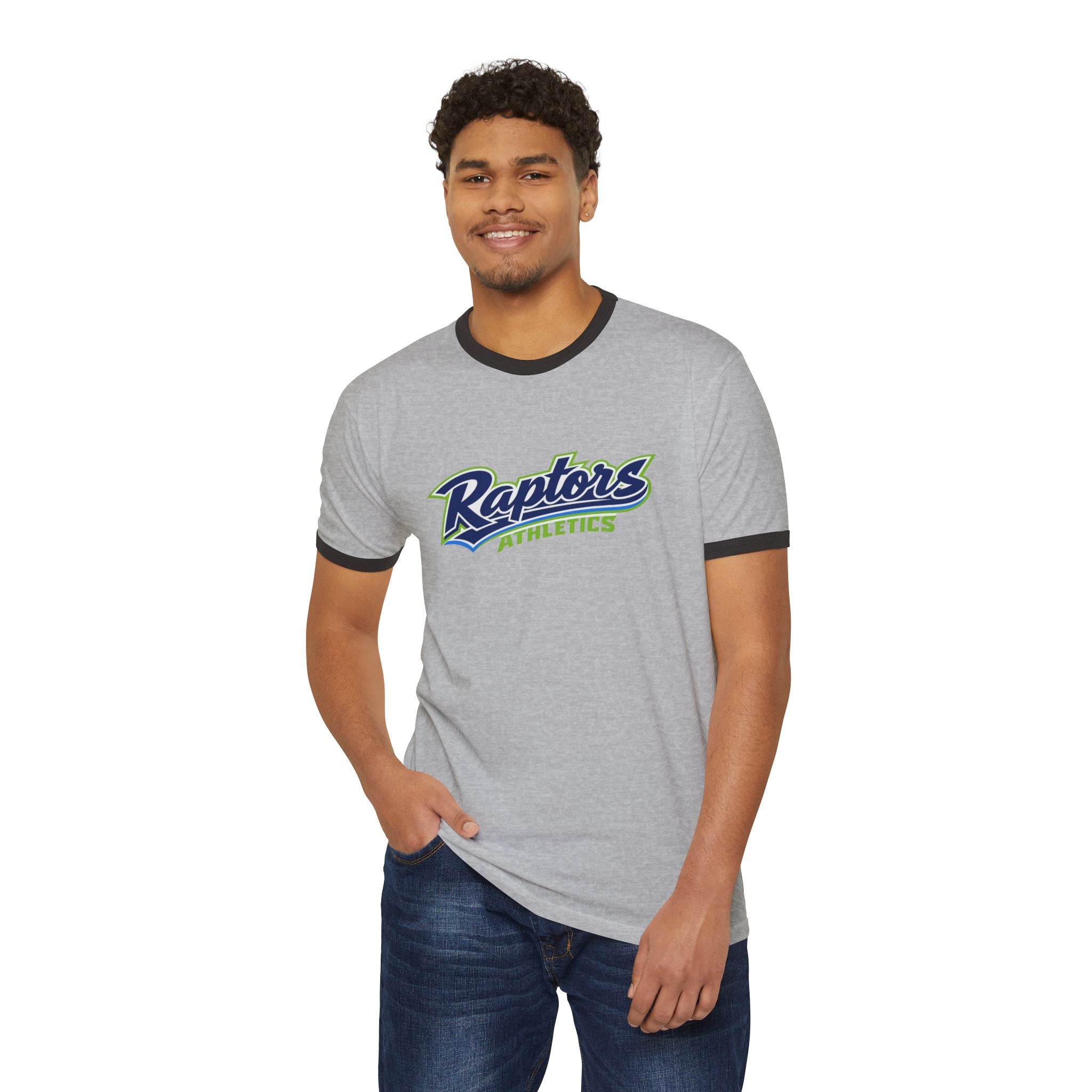 Raptors Athletics Ringer T-Shirt — Retro Sports Graphic Tee