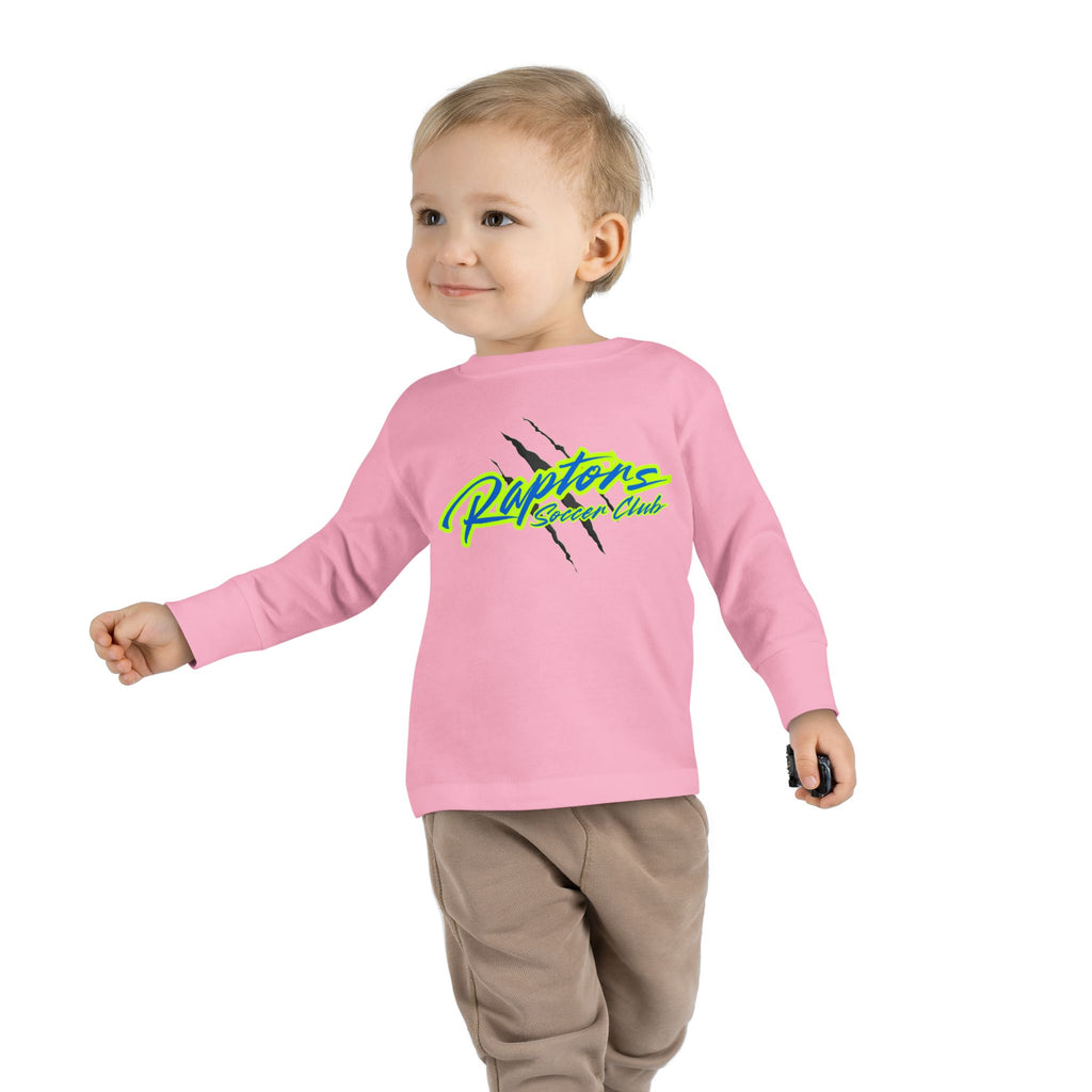 Raptors Neon Script Toddler Long Sleeve Tee