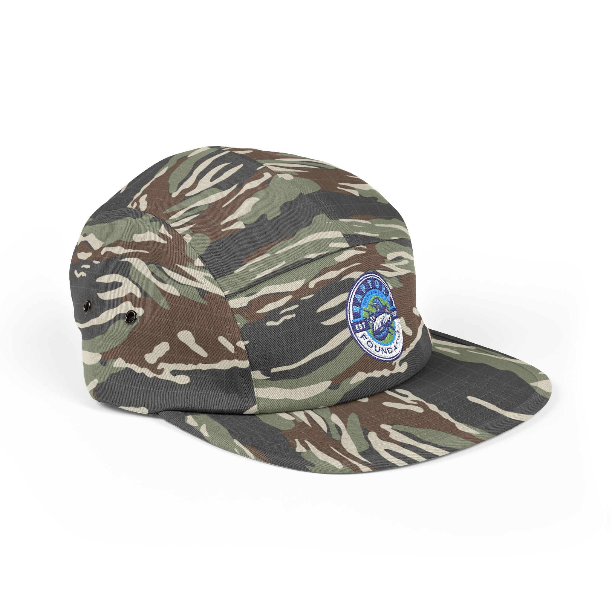 Embroidered Outdoor Patch 5-Panel Cap — Adventure Wave Logo