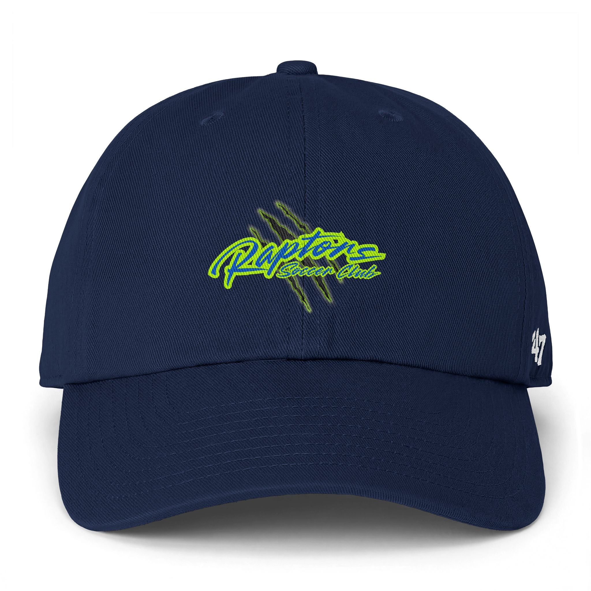 Raptors Club Baseball Cap — Neon Claw Logo Dad Hat