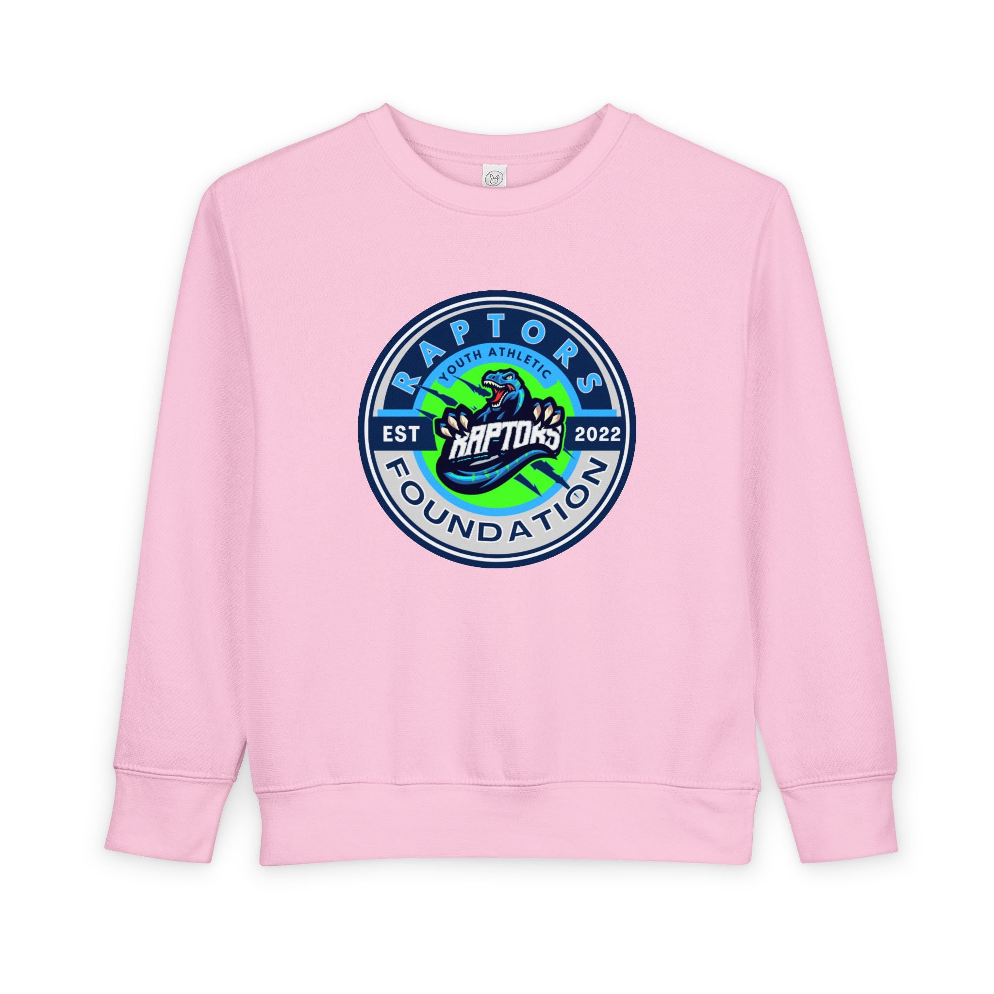 Raptors Foundation Toddler Sweatshirt — Kids' Crewneck with Green Dino Logo