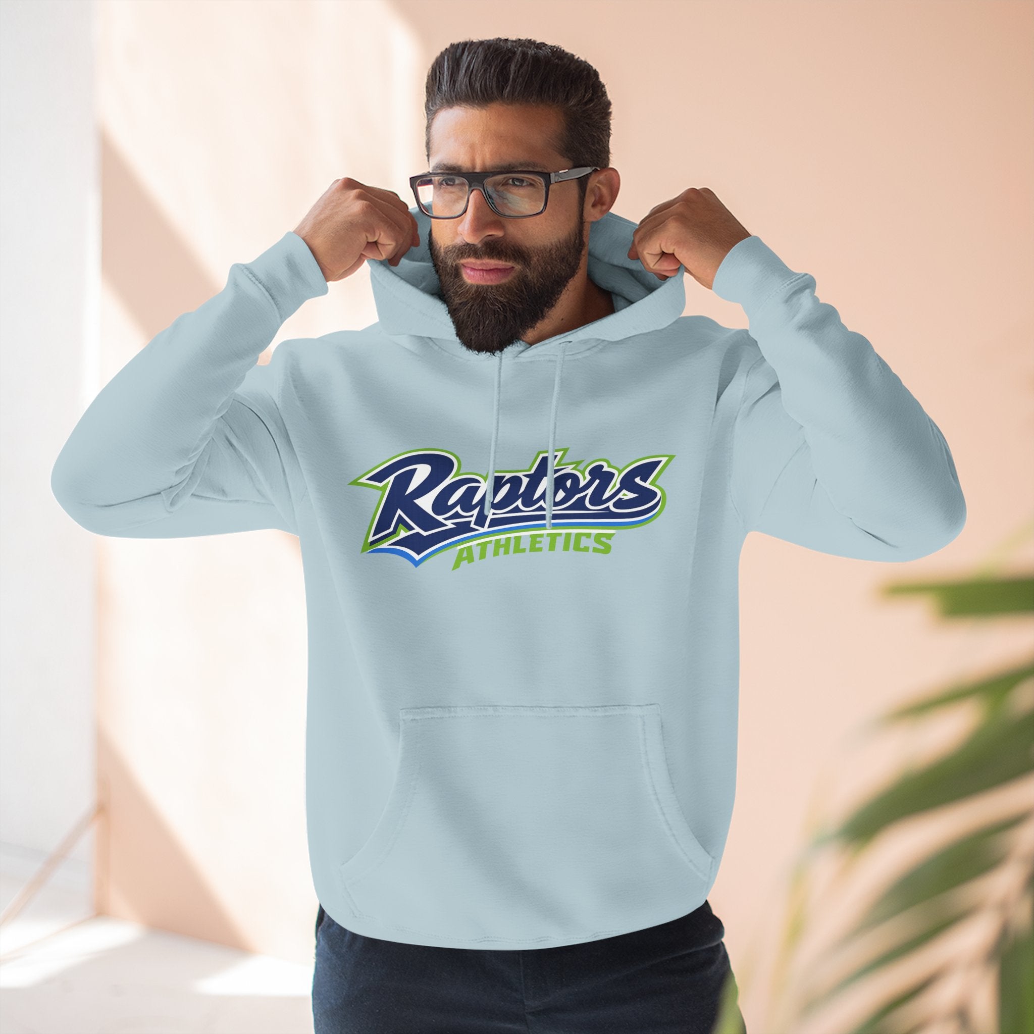 Raptors Athletics Hoodie — Three-Panel Fleece Pullover