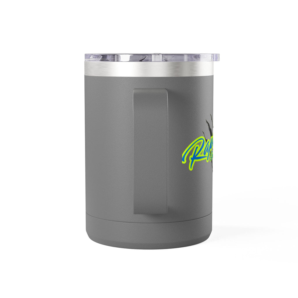 15oz Insulated Travel Mug Tumbler with Neon Palm Design
