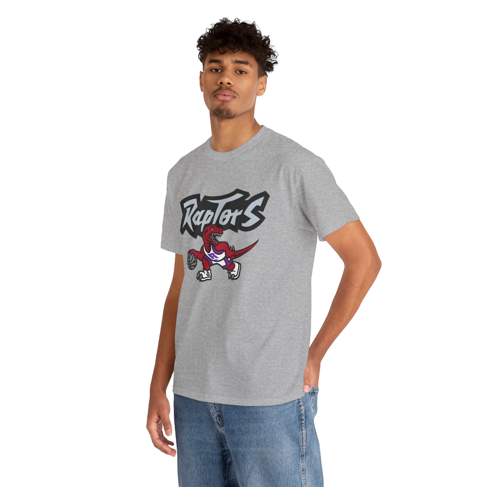 Raptors Basketball T‑Shirt – Vintage Dino Logo Tee