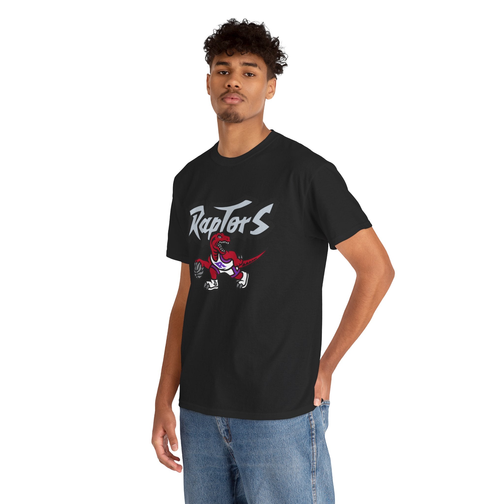Raptors Basketball T‑Shirt – Vintage Dino Logo Tee