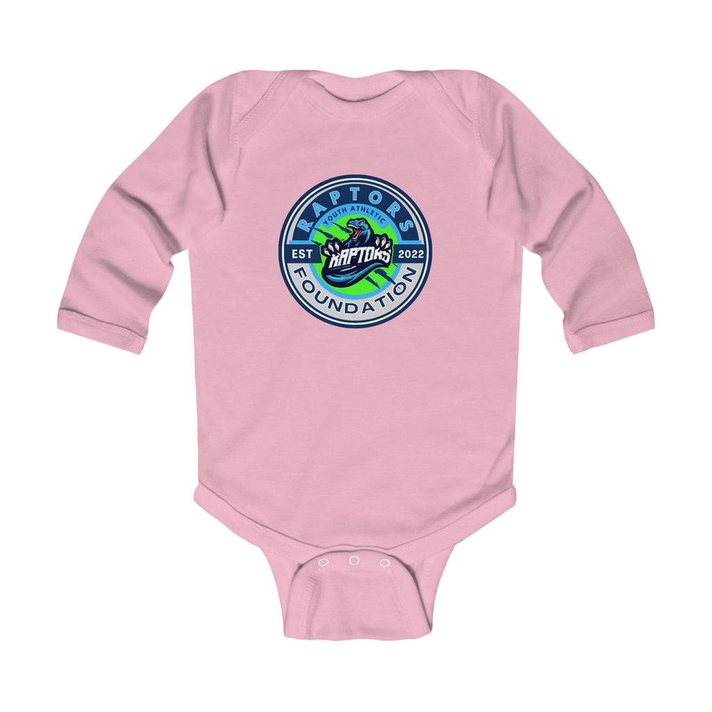 Infant Bodysuit — 'Raptors Foundation' Patch Graphic Long-Sleeve Baby Onesie