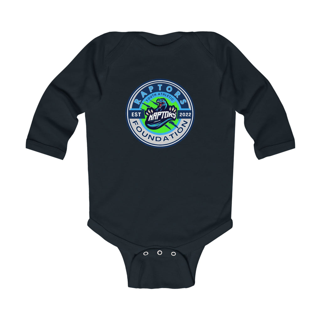 Infant Bodysuit — 'Raptors Foundation' Patch Graphic Long-Sleeve Baby Onesie