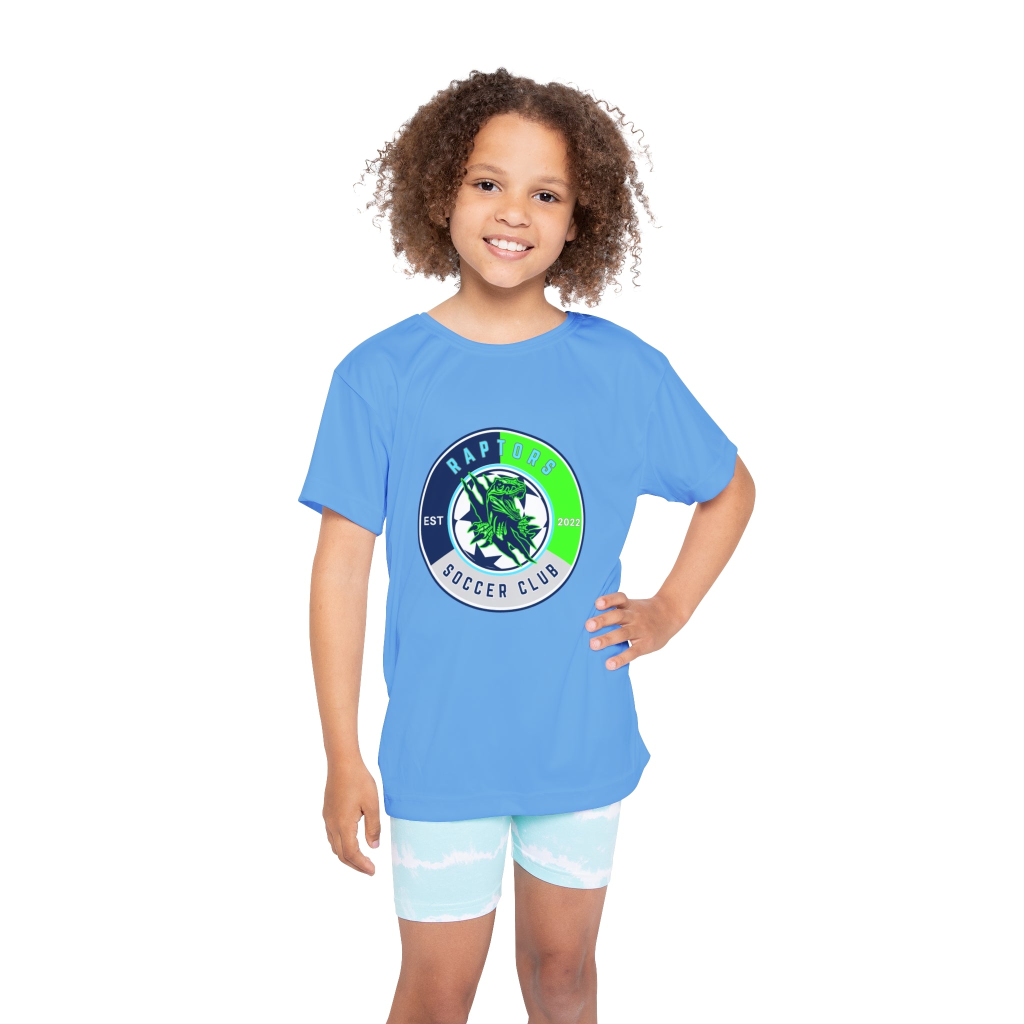 Raptors Soccer Club Kids Jersey — Youth Short-Sleeve Athletic Tee