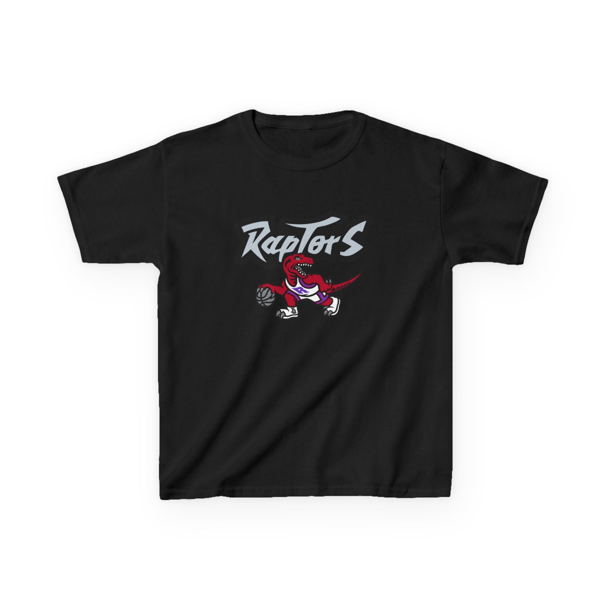 Kids Raptors Basketball T‑Shirt — Youth Dino Mascot Sport Tee