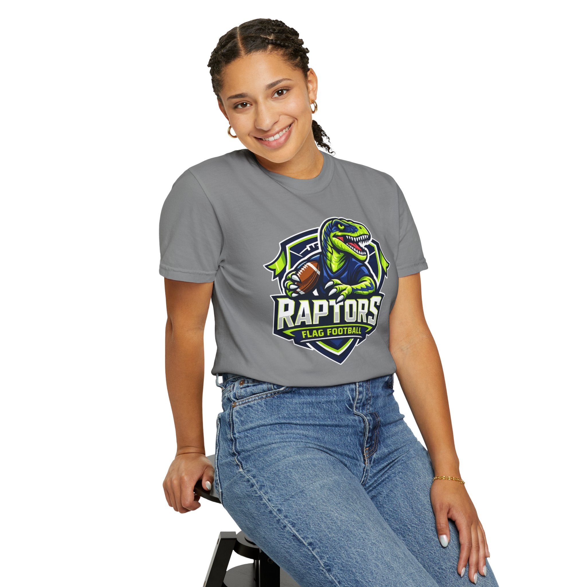 Raptors Flag Football T-Shirt — Comfort Colors