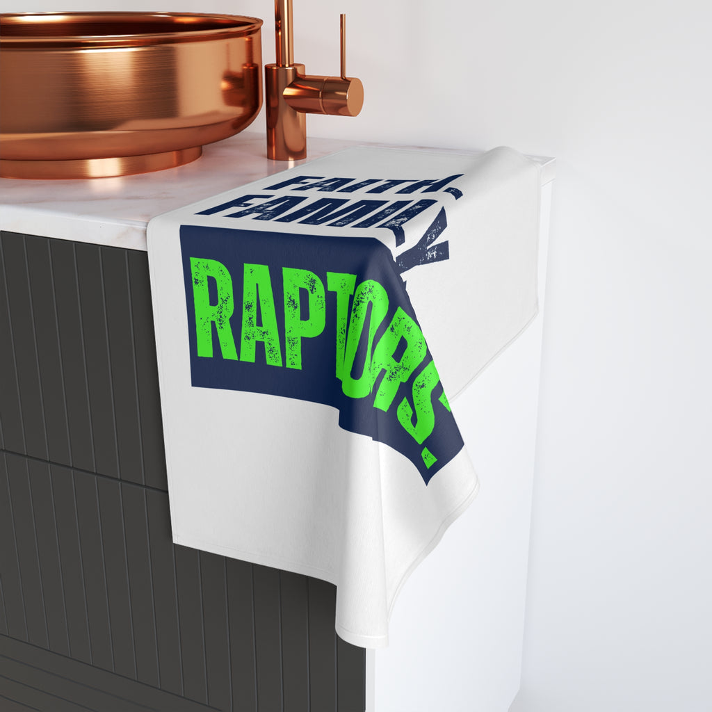 Faith. Family. Raptors. Hand Towel — Sports Team Fan Kitchen or Gym Towel