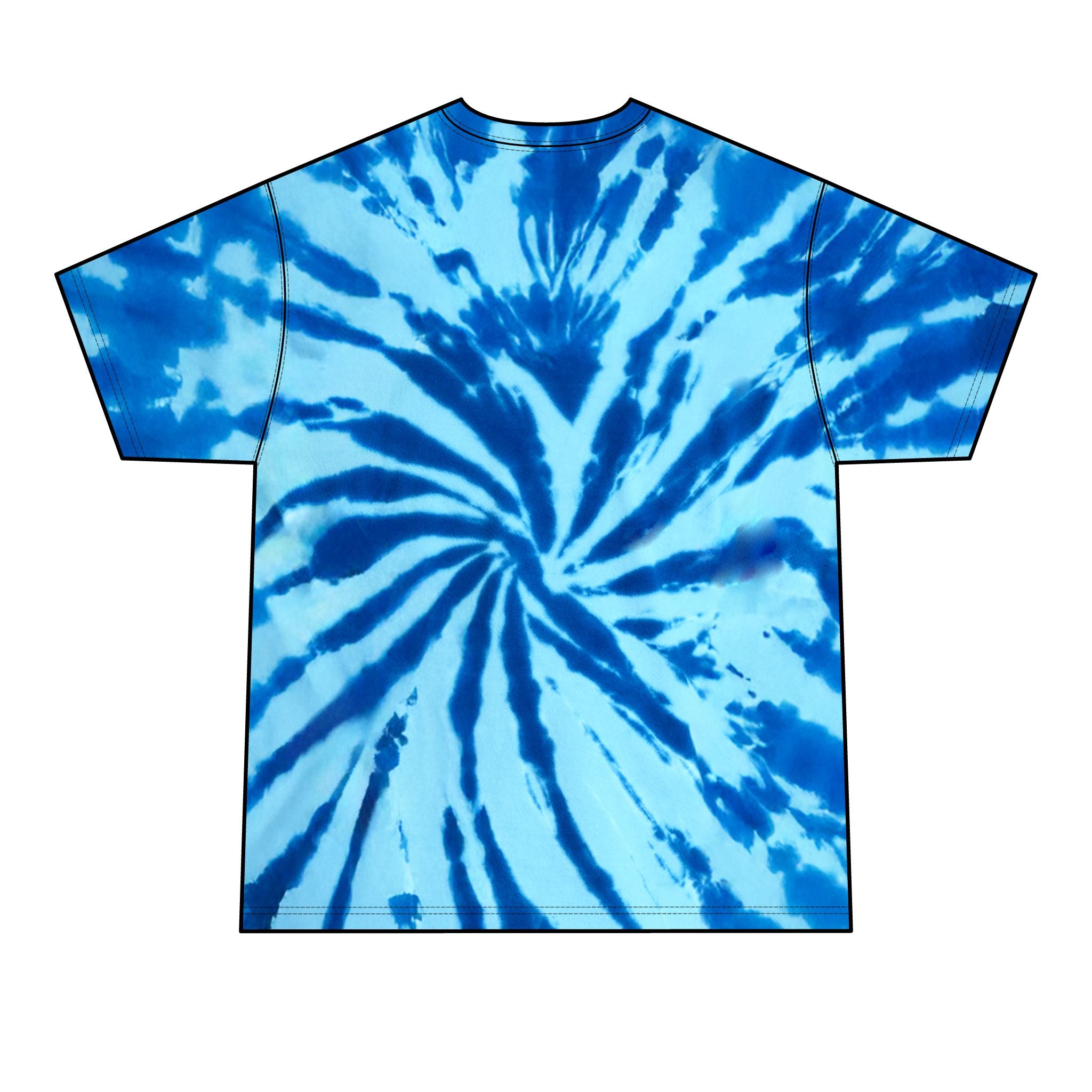 Raptors Flag Football Tie-Dye Tee — Neon Spiral Team Tee