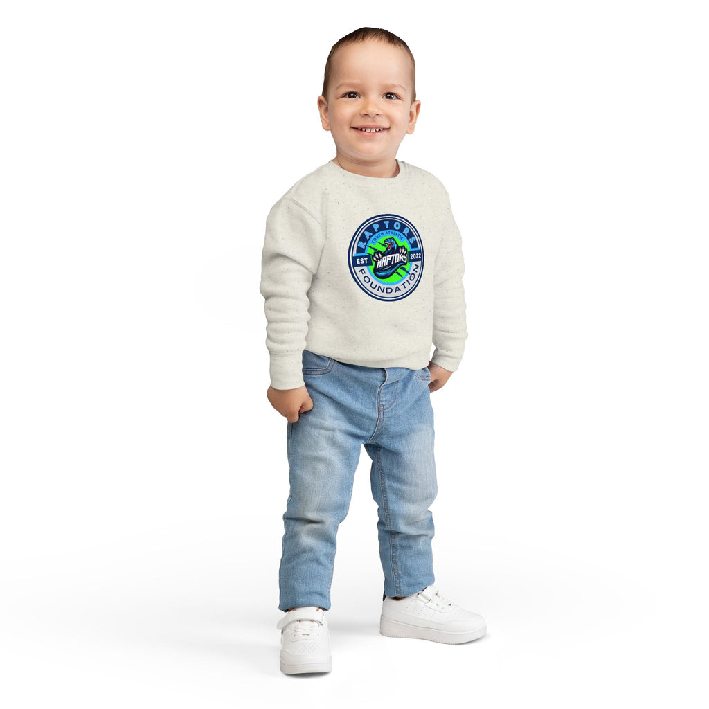 Raptors Foundation Toddler Sweatshirt — Kids' Crewneck with Green Dino Logo
