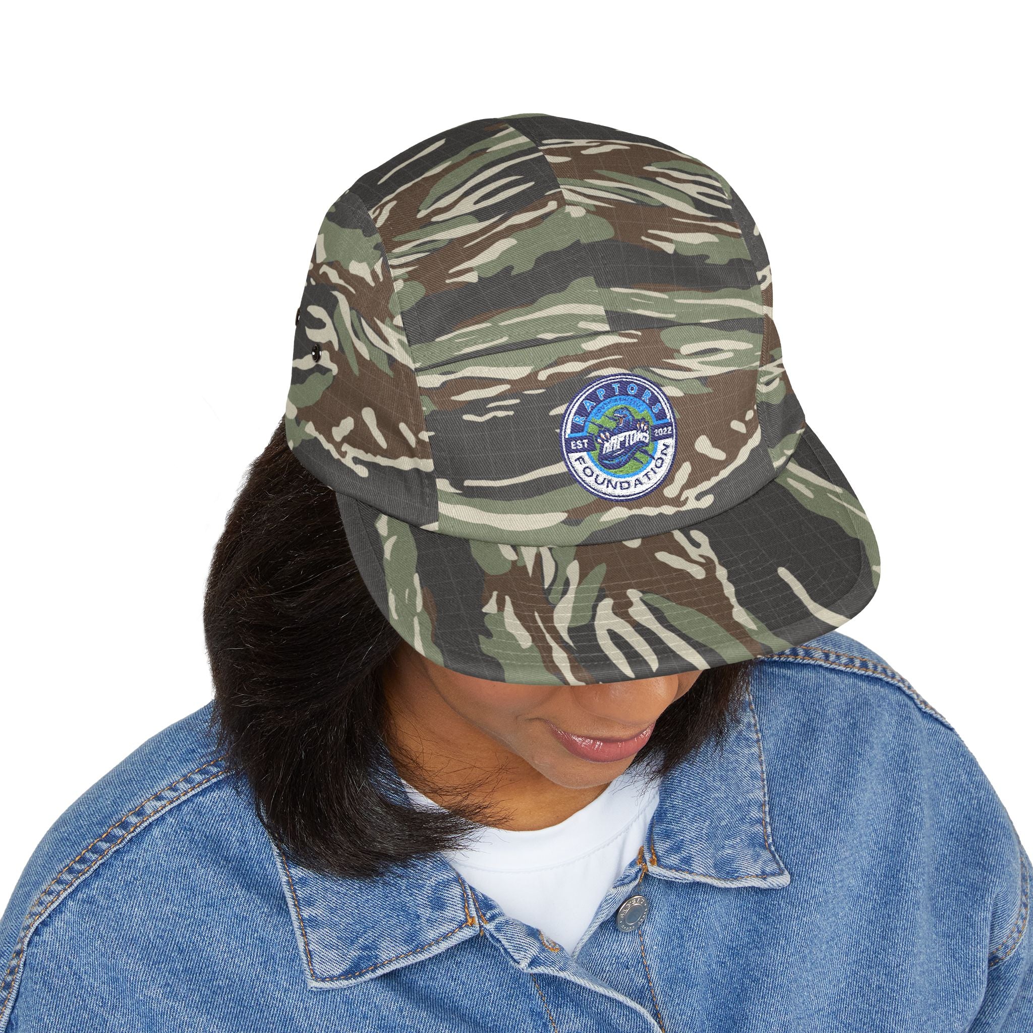 Embroidered Outdoor Patch 5-Panel Cap — Adventure Wave Logo