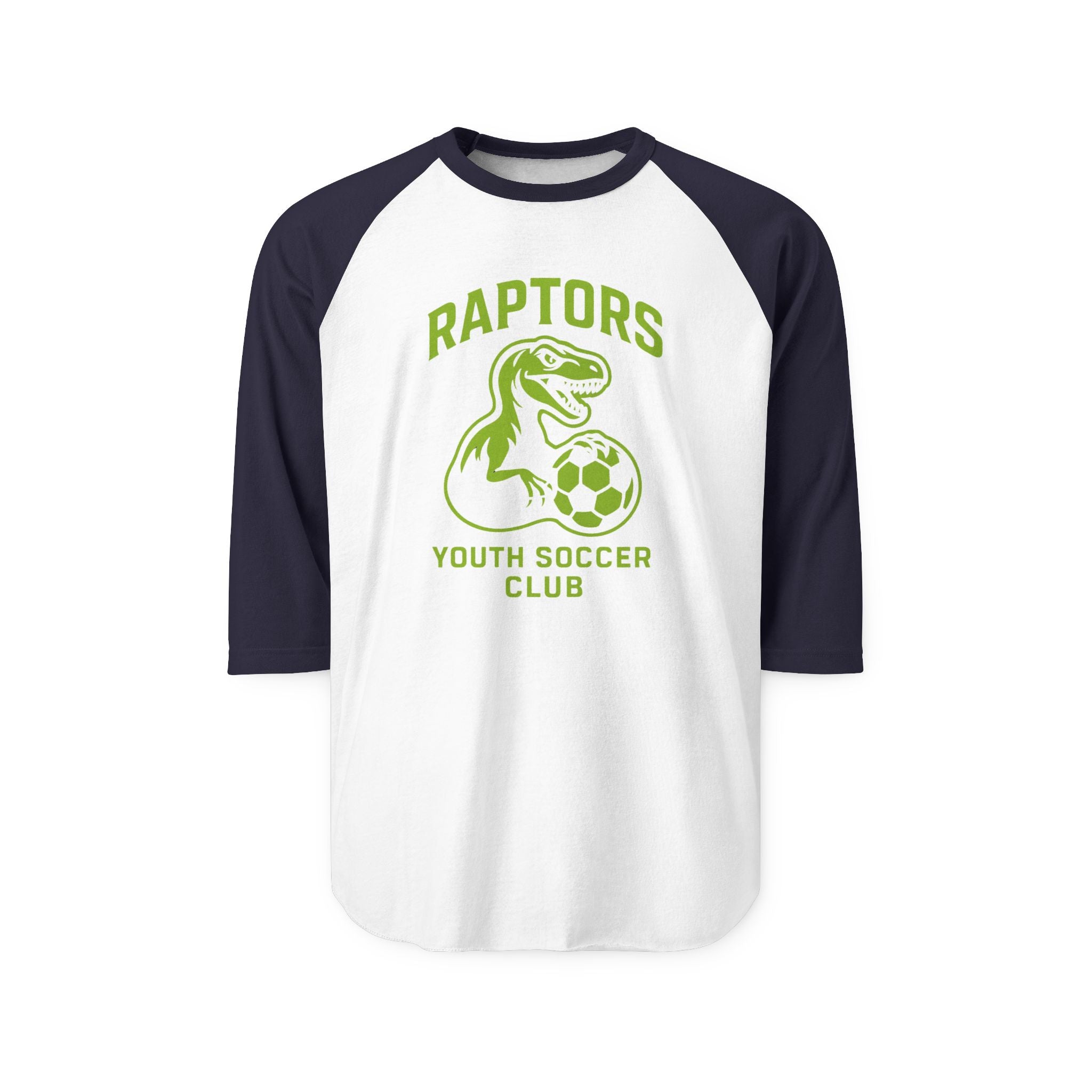 Raglan Shirt - Raptors Youth Soccer Club 3/4 Sleeve