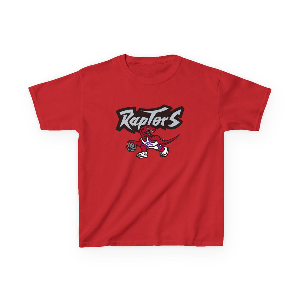 Kids Raptors Basketball T‑Shirt — Youth Dino Mascot Sport Tee