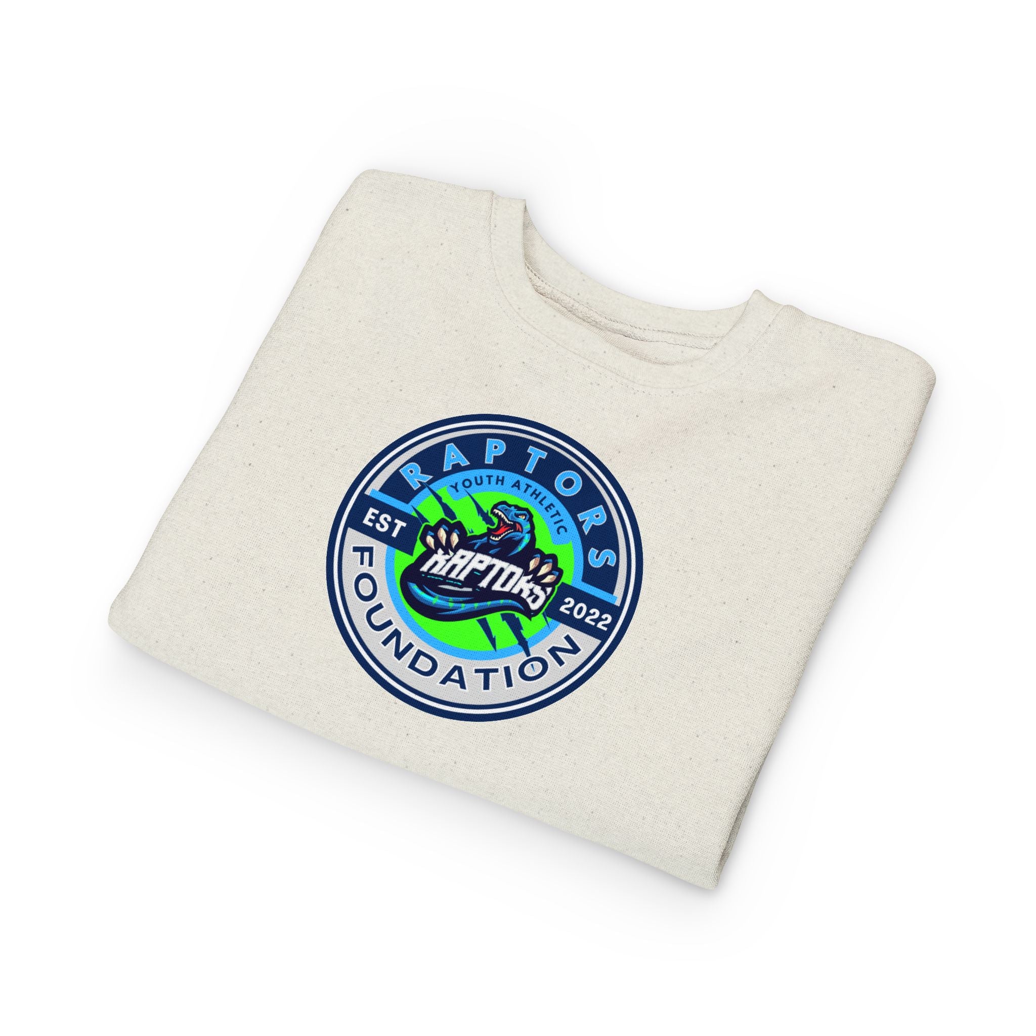Raptors Foundation Toddler Sweatshirt — Kids' Crewneck with Green Dino Logo