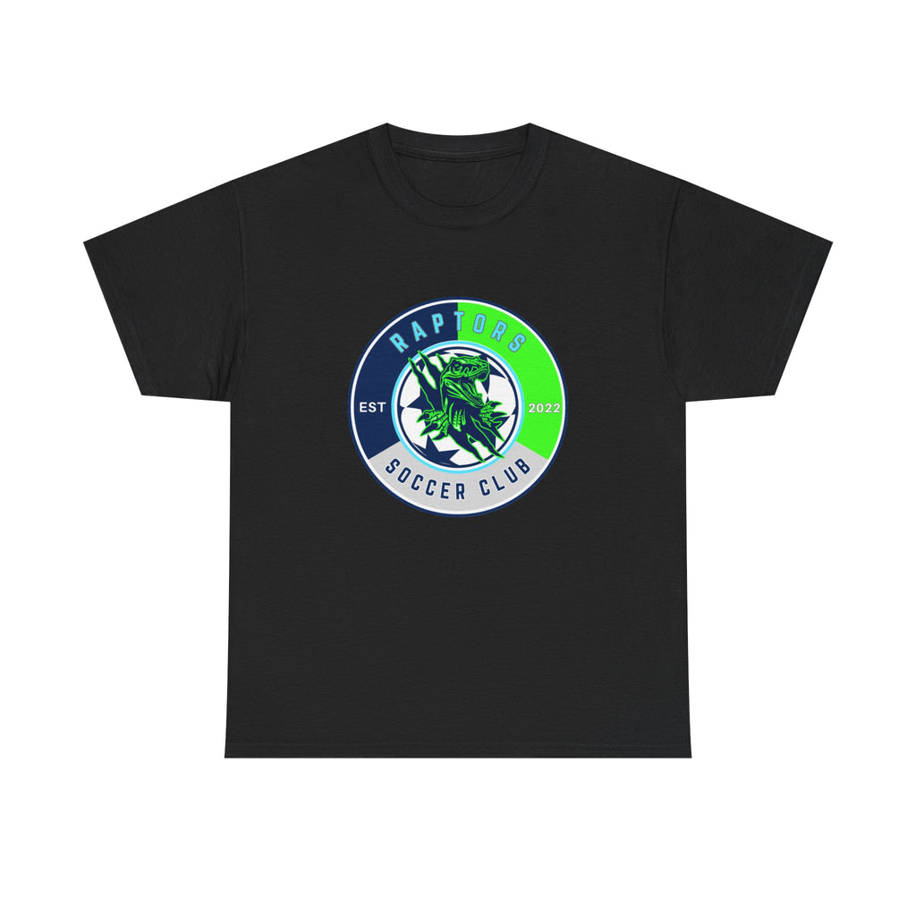 Raptors Soccer Club Logo Tee — Est. 2027 Neon Green & Blue