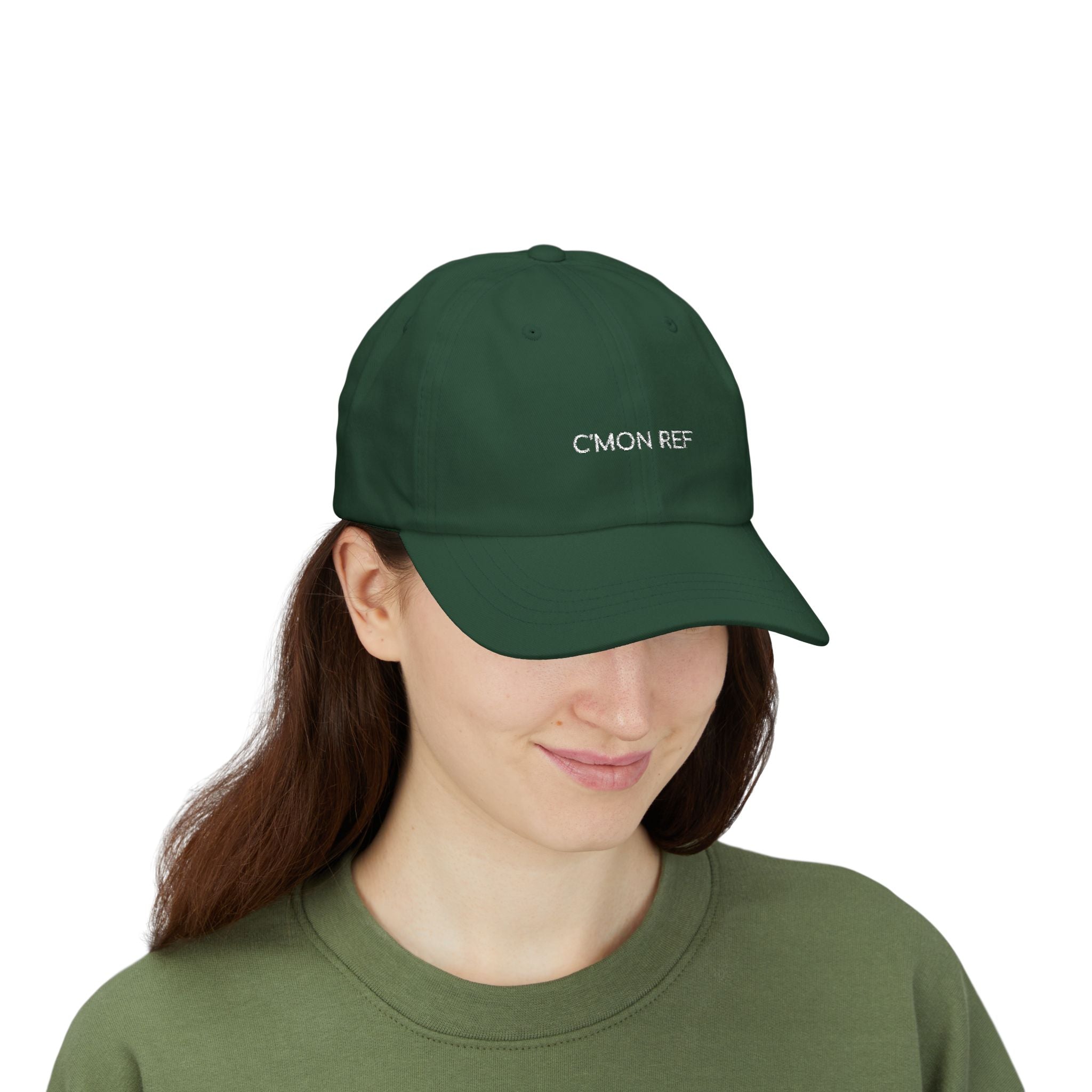 Dad Cap — "C'MON REF" Embroidered Baseball Hat