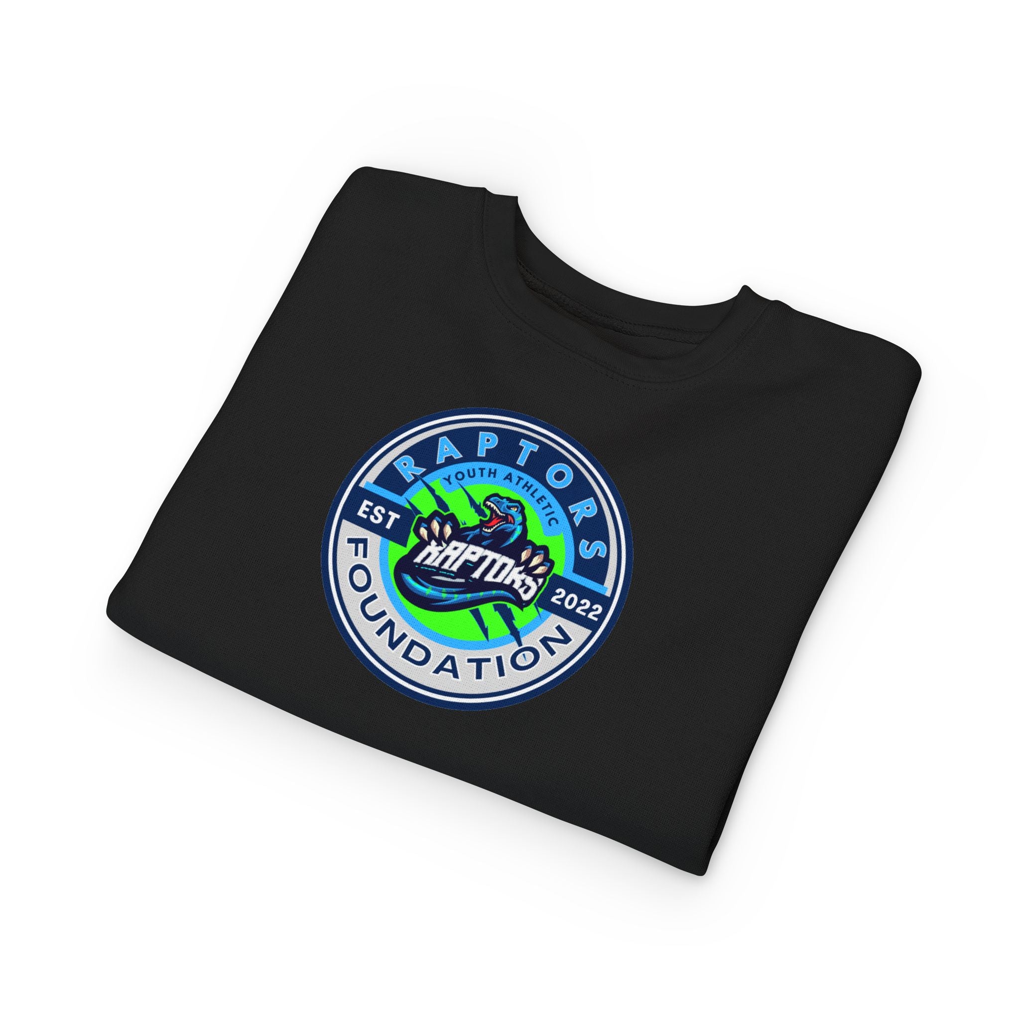 Raptors Foundation Toddler Sweatshirt — Kids' Crewneck with Green Dino Logo