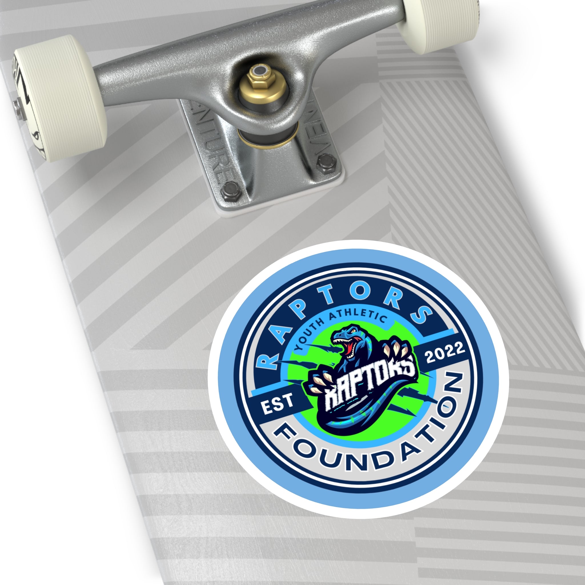 Raptors Foundation Round Sticker — Youth Athletic Team Logo (EST 2022) Indoor/Outdoor