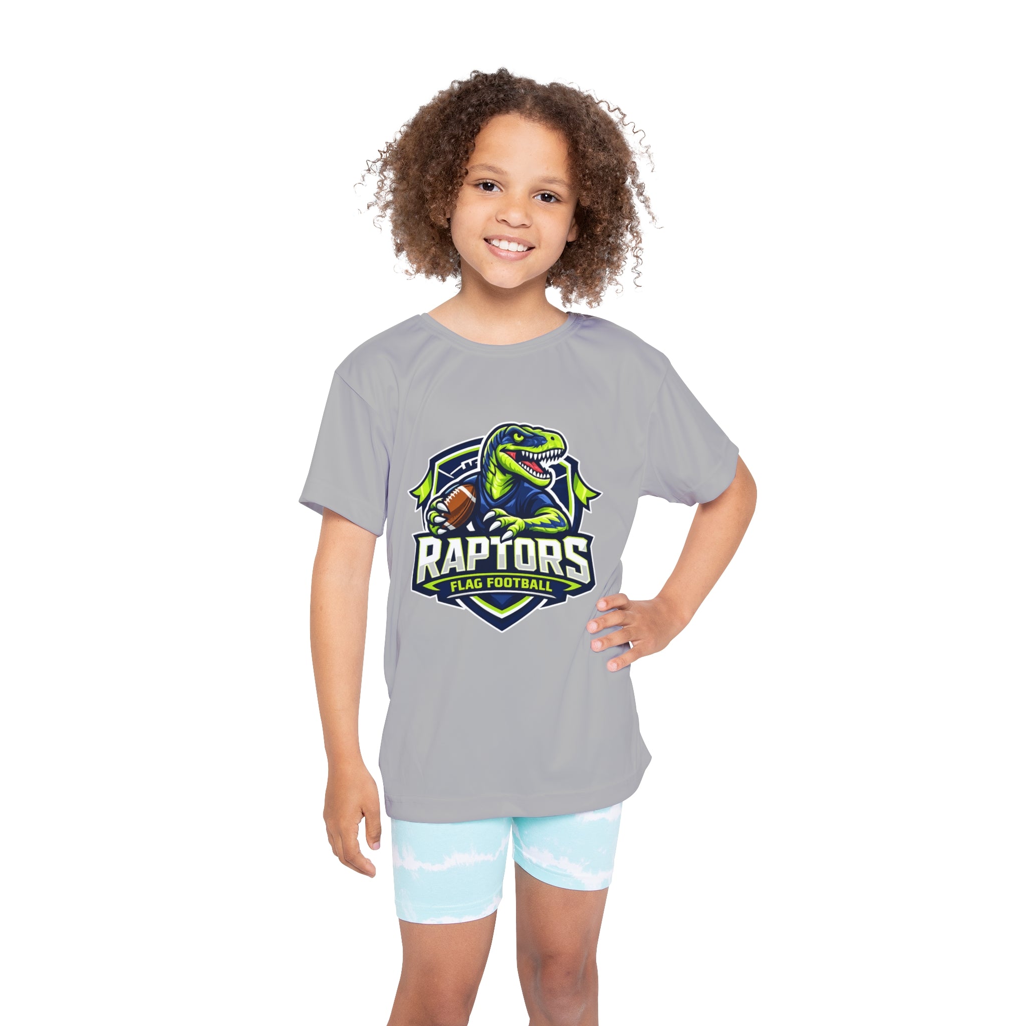 Raptors Kids Flag Football Jersey — Youth Athletic Team Shirt