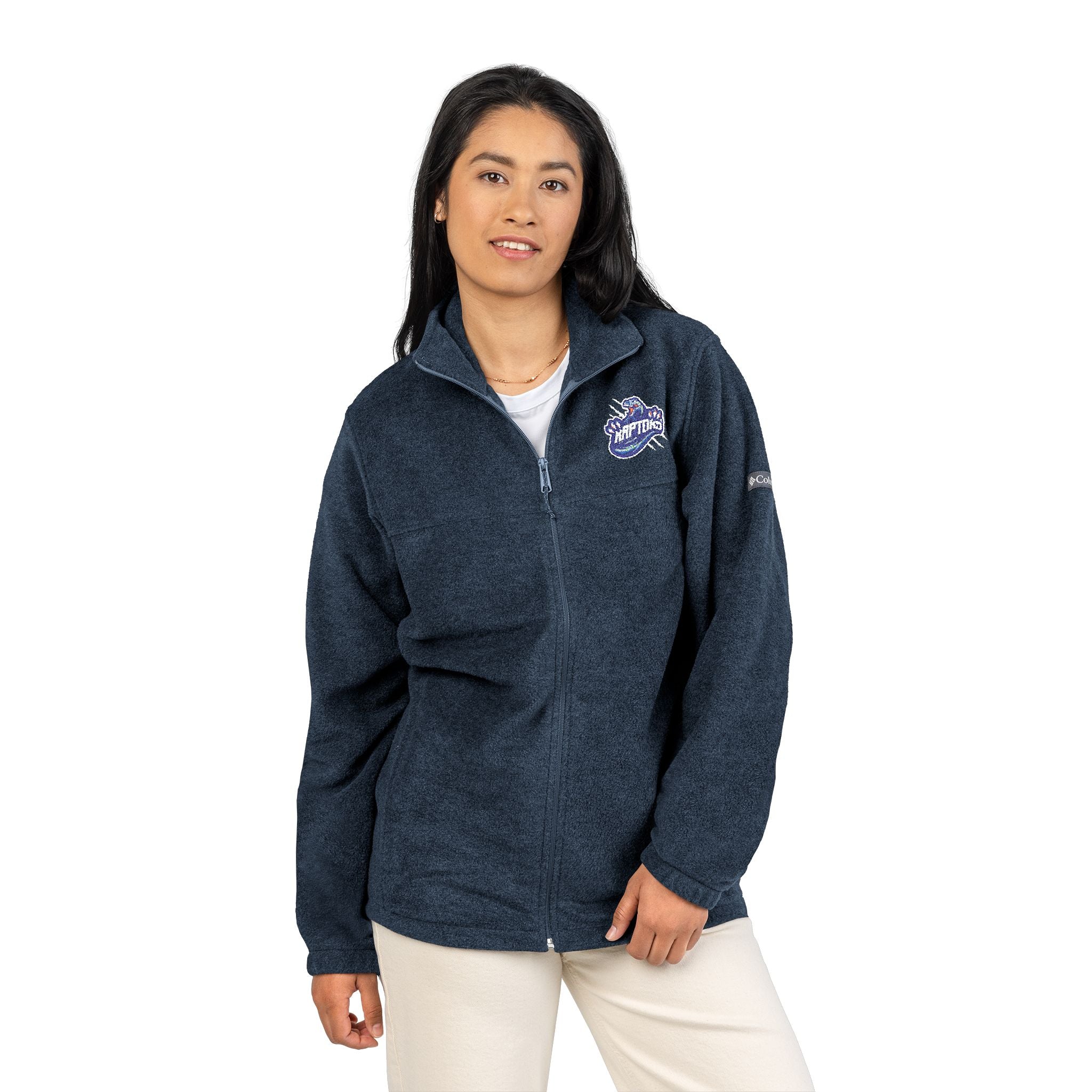 Embroidered Mountain Wave Columbia Fleece Jacket