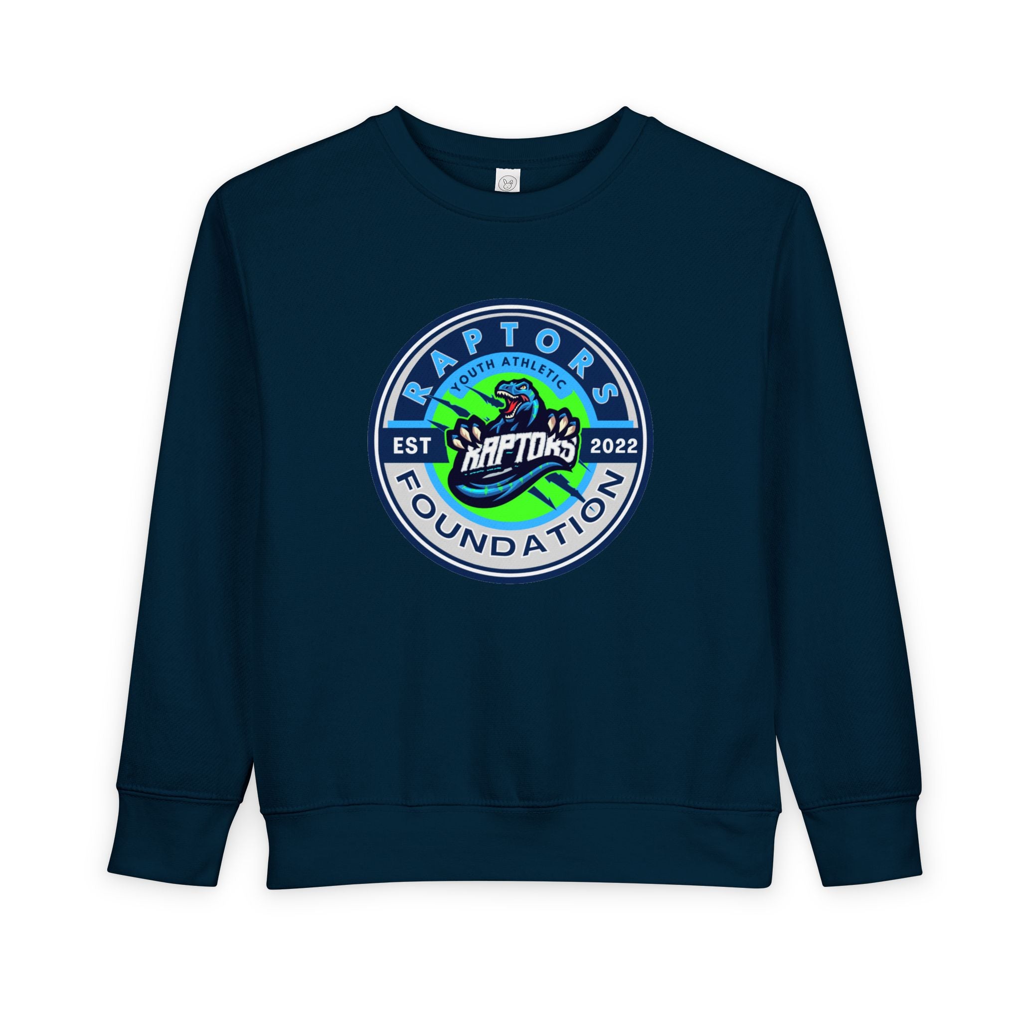 Raptors Foundation Toddler Sweatshirt — Kids' Crewneck with Green Dino Logo