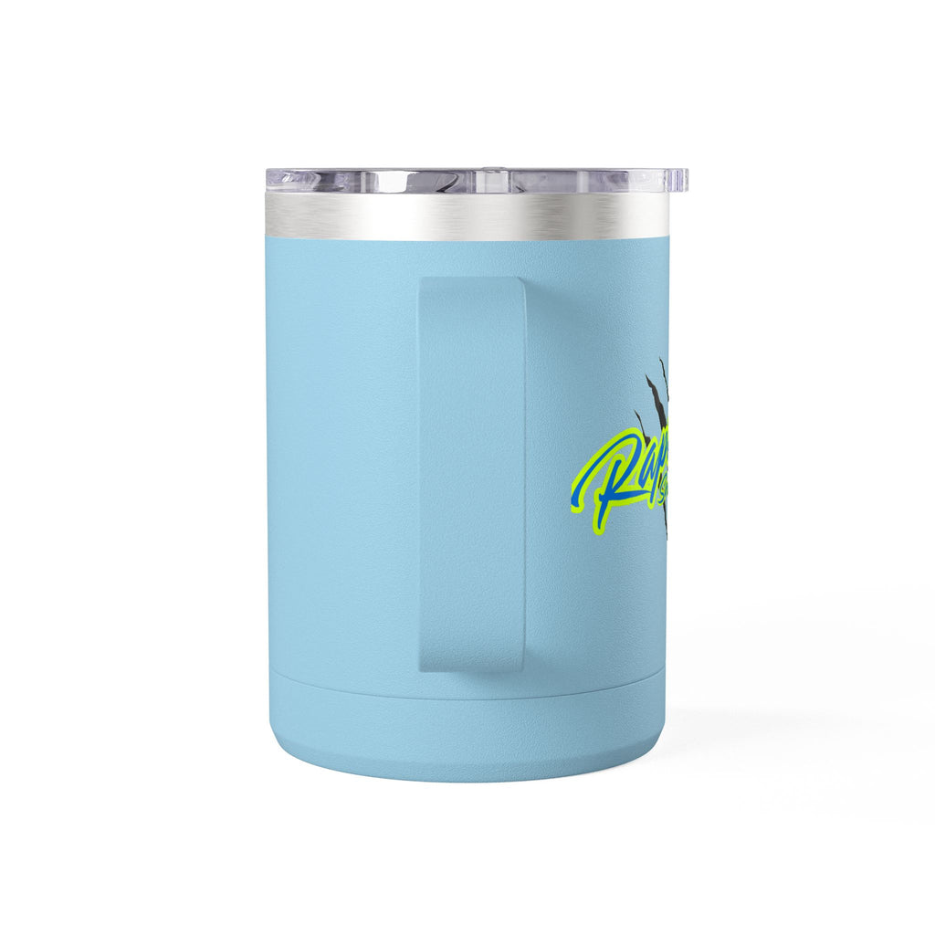 15oz Insulated Travel Mug Tumbler with Neon Palm Design