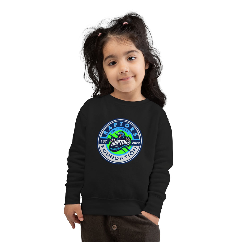 Raptors Foundation Toddler Sweatshirt — Kids' Crewneck with Green Dino Logo