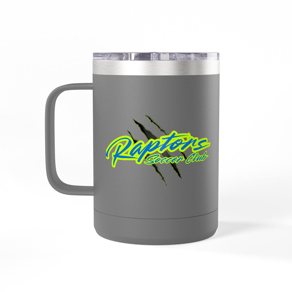 15oz Insulated Travel Mug Tumbler with Neon Palm Design