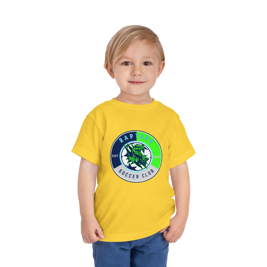 Toddler Soccer Tee — "Raptors Soccer Club" Logo Shirt