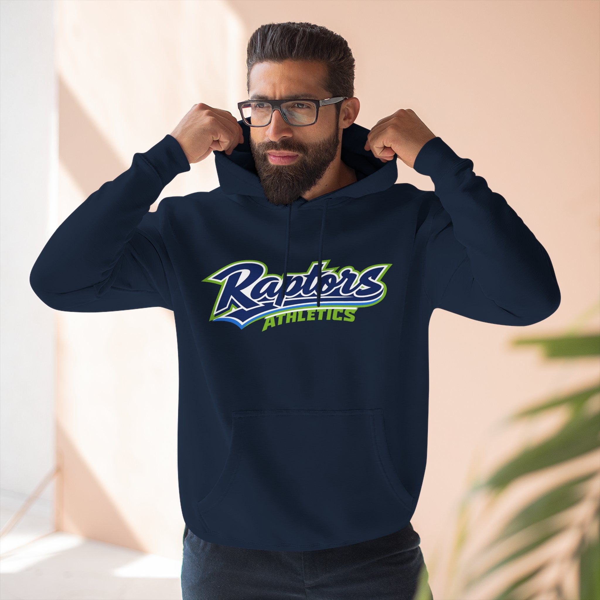 Raptors Athletics Hoodie — Three-Panel Fleece Pullover