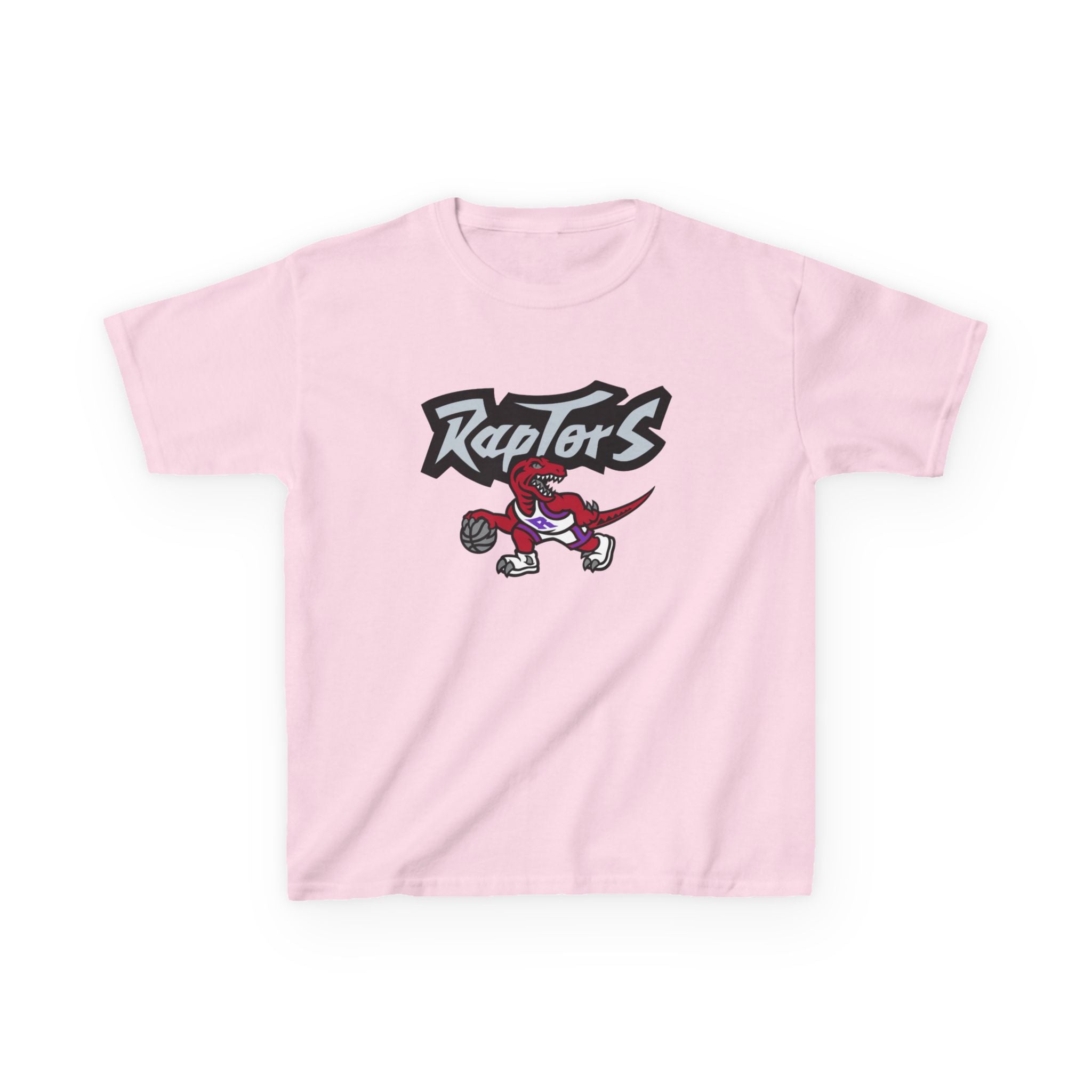 Kids Raptors Basketball T‑Shirt — Youth Dino Mascot Sport Tee