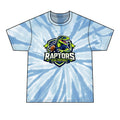 Raptors Flag Football Tie-Dye Tee — Neon Spiral Team Tee