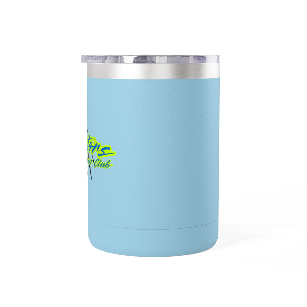 15oz Insulated Travel Mug Tumbler with Neon Palm Design