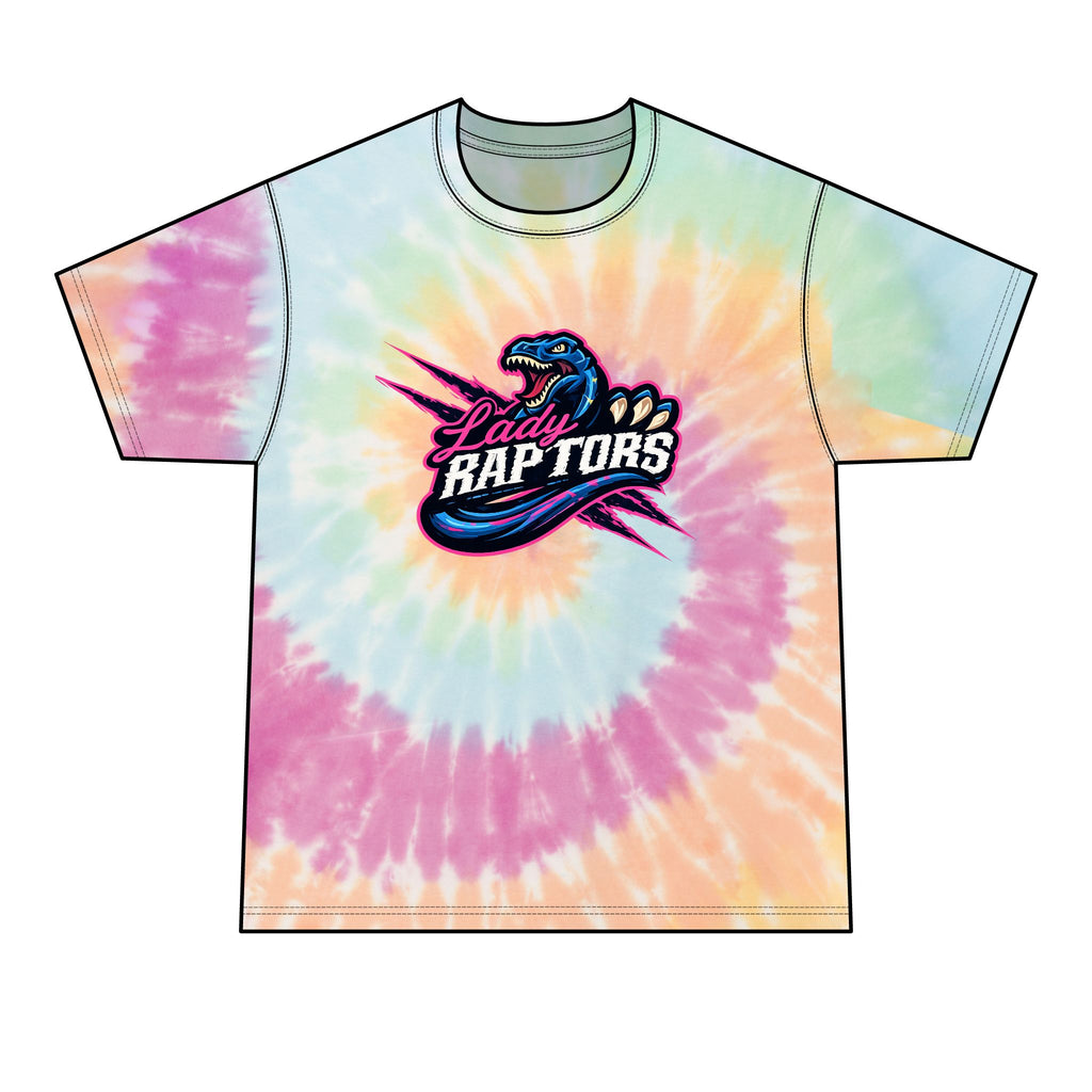 “Lady Raptors” Charcoal Tie-Dye Tee – Men’s Graphic T-Shirt