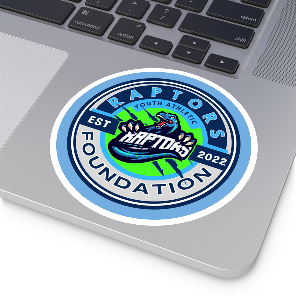 Raptors Foundation Round Sticker — Youth Athletic Team Logo (EST 2022) Indoor/Outdoor
