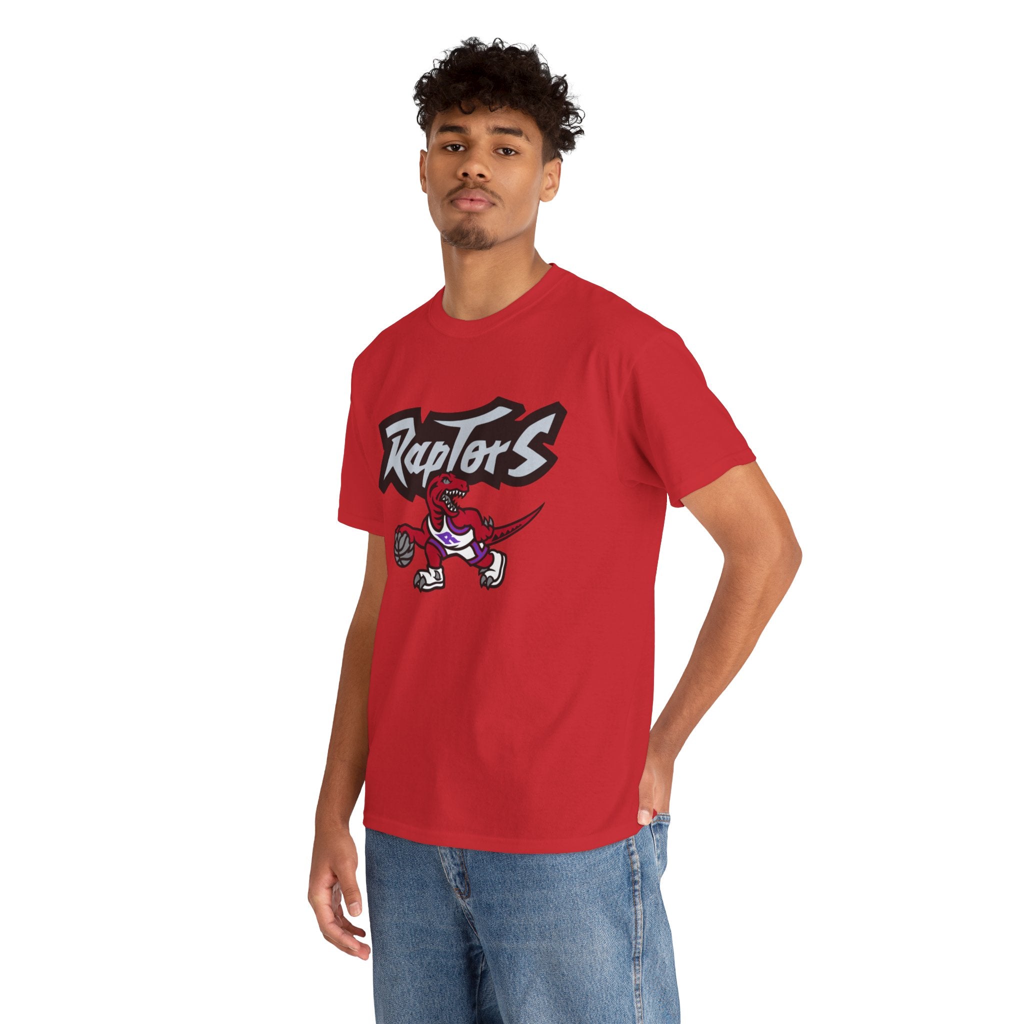 Raptors Basketball T‑Shirt – Vintage Dino Logo Tee