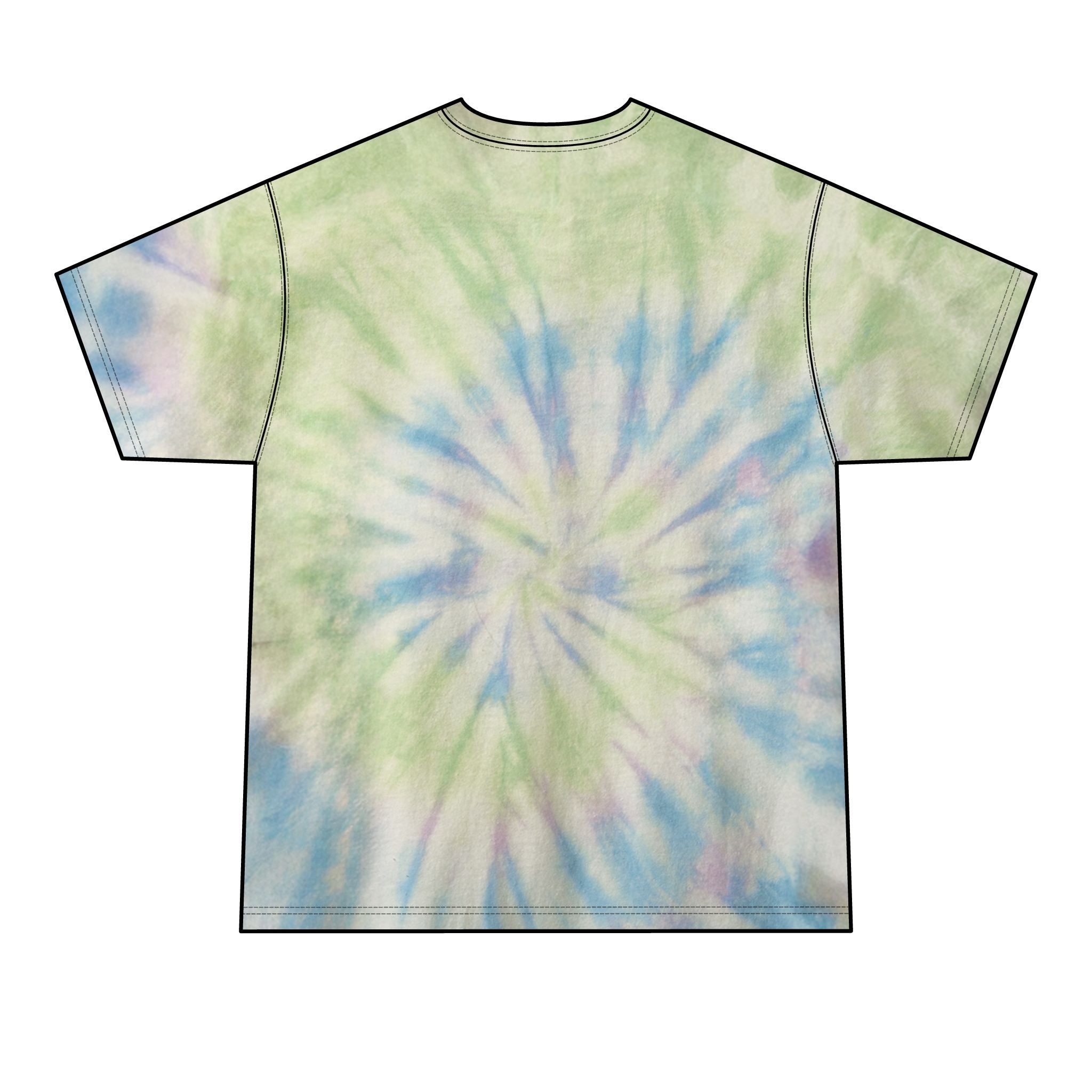 Raptors Tie-Dye T‑Shirt — Mens Black Spiral Logo Tee