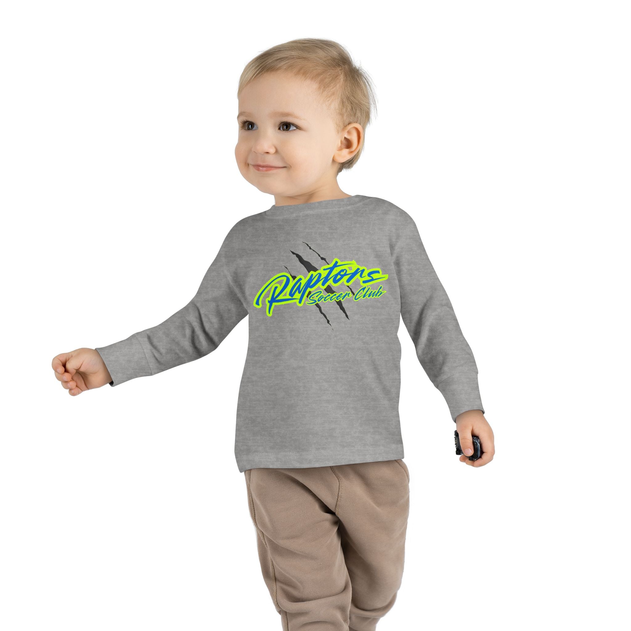 Raptors Neon Script Toddler Long Sleeve Tee