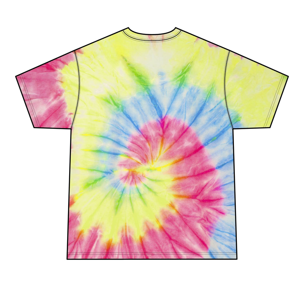 Raptors Flag Football Tie-Dye Tee — Neon Spiral Team Tee