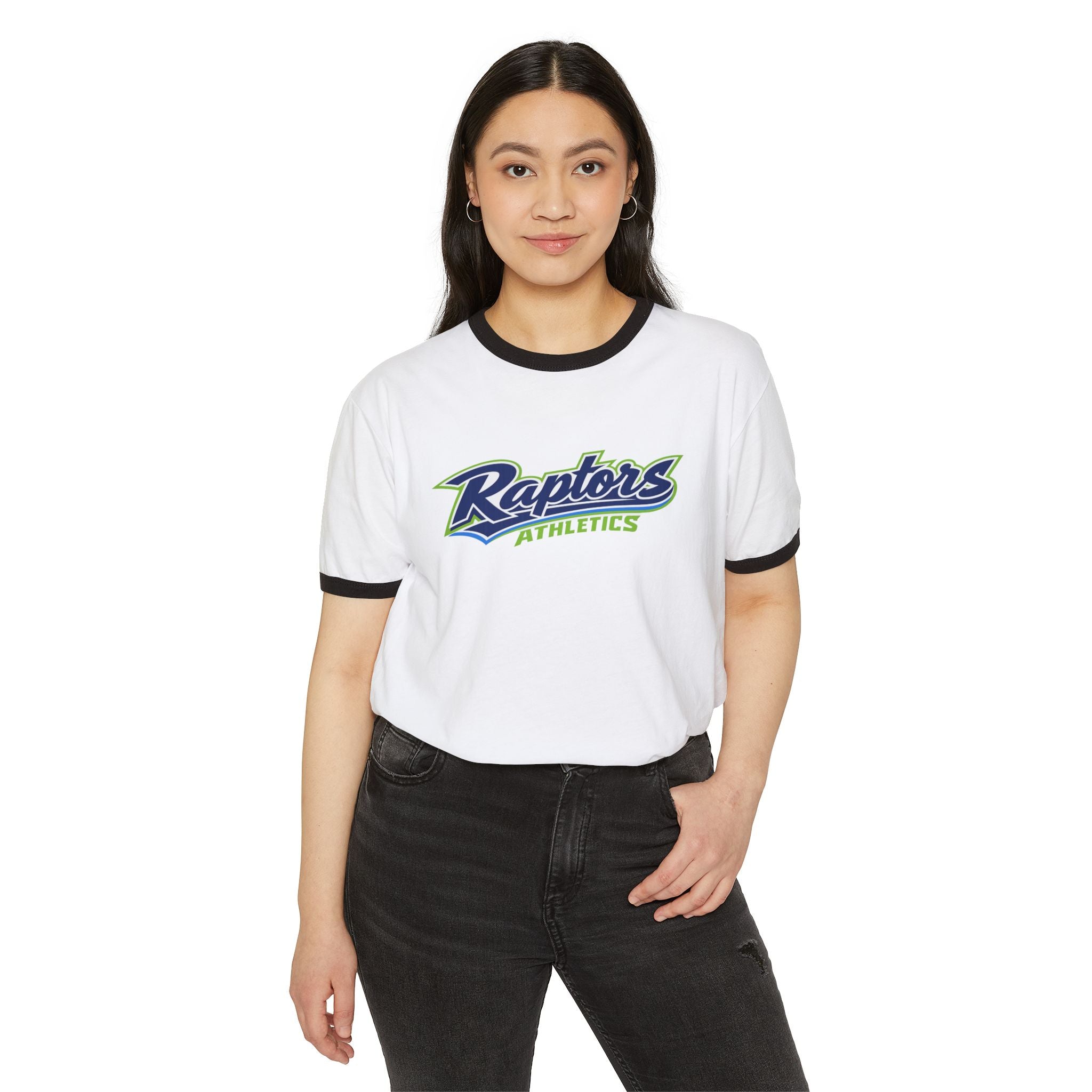 Raptors Athletics Ringer T-Shirt — Retro Sports Graphic Tee