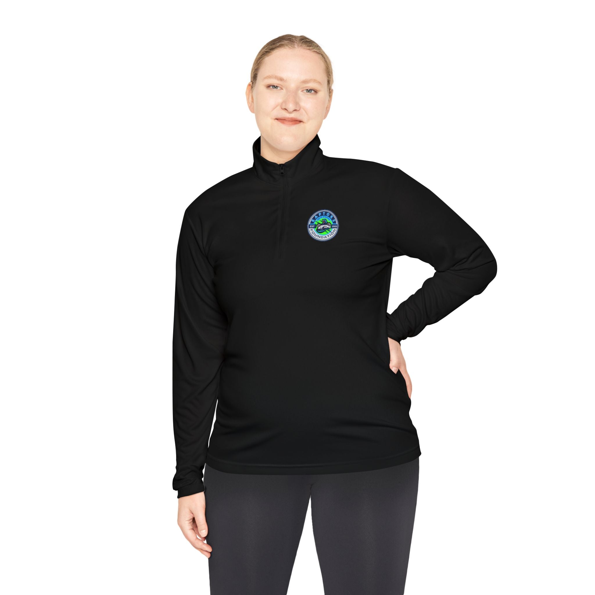 Quarter-Zip Pullover with Coastal Wave Emblem - Lightweight Outdoor Pullover
