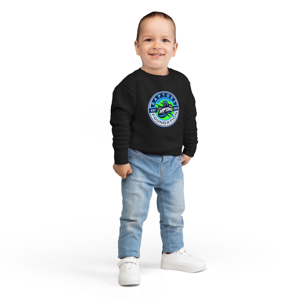 Raptors Foundation Toddler Sweatshirt — Kids' Crewneck with Green Dino Logo
