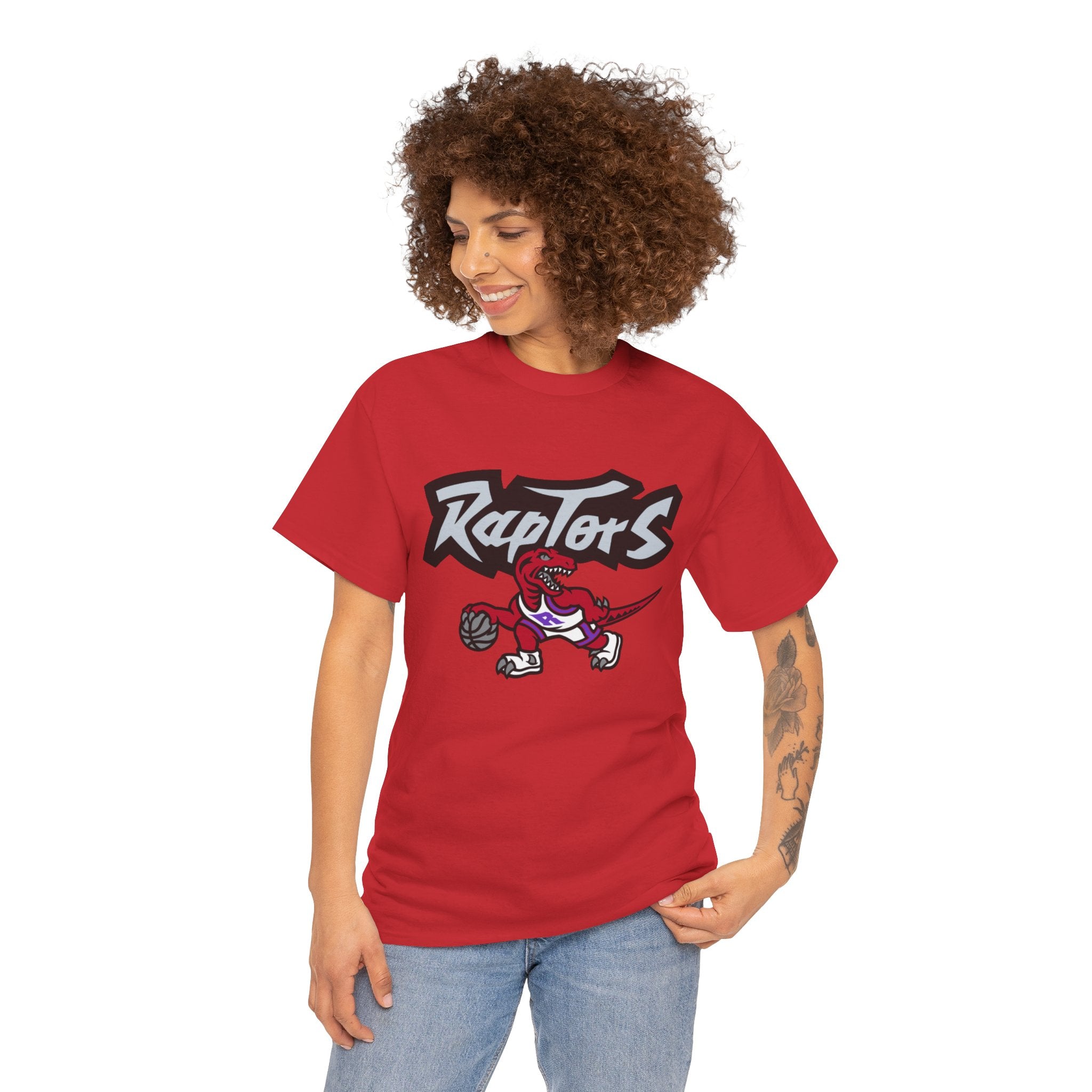Raptors Basketball T‑Shirt – Vintage Dino Logo Tee
