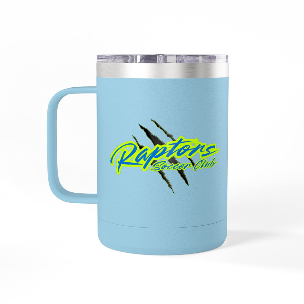 15oz Insulated Travel Mug Tumbler with Neon Palm Design