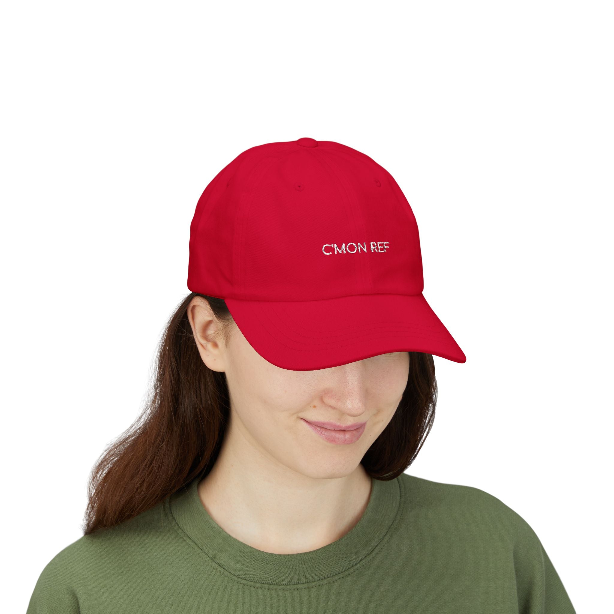 Dad Cap — "C'MON REF" Embroidered Baseball Hat
